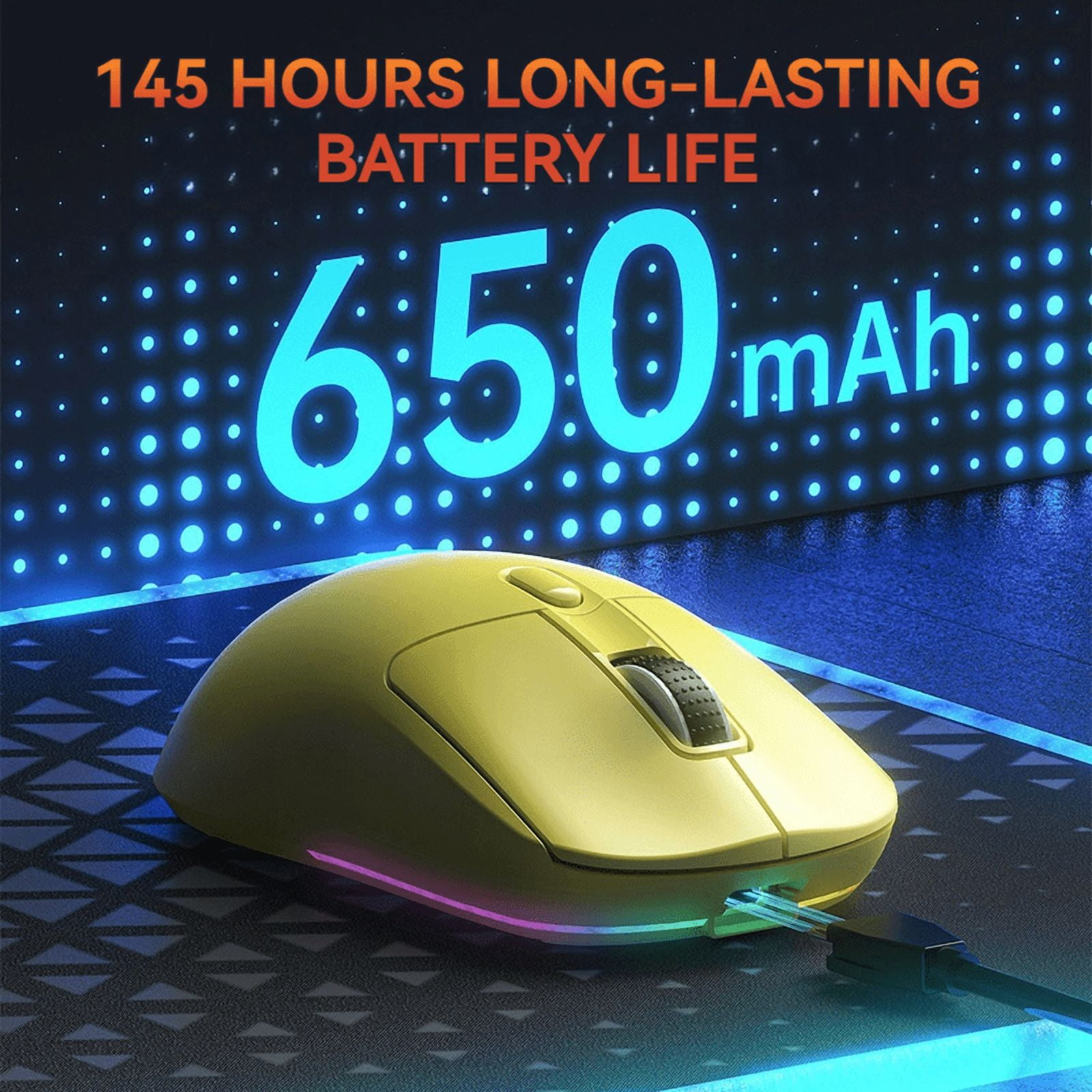 Tri-Mode  Lightweight Game Mouse Bluetooth 2.4G 650mAh Battery RGB Backlight 12000DPI PAW3104 Game Mouse 1000HZ Rate of Return