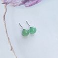 thumbnail image 3 of Pendientes de jade verde, pendientes de jade para mujeres y hombres, pendientes de plata de ley 925, pendientes hechos a mano, regalo para graduación, regreso a la escuela y aniversario de cumpleaños ER, 3 of 5