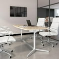 thumbnail image 2 of 72W Office Conference Table with Metal Base in Natural Elm - Engineered Wood, 2 of 7