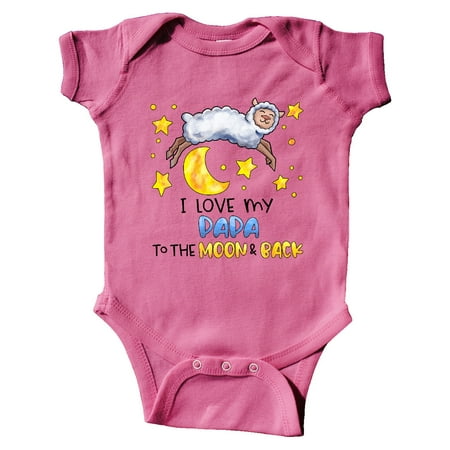 

Inktastic I Love my Papa to the Moon and Back Cute Sheep Gift Baby Boy or Baby Girl Bodysuit