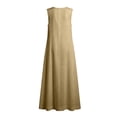 thumbnail image 6 of Bxsruta Womens Maxi Dress Casual V Neck Sleeveless Flowy Long Dresses with Pockets, 6 of 7