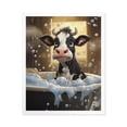 thumbnail image 2 of Rustic Farmhouse Cow Canvas Print Wall Art Cow in Bathtub Pictures Animal Wall Decor Funny Cow Artwork for Bathroom Bedroom Living Room 8"x10"×4 Unframe, Perfect for Cow Lovers Farmhouse Style, 2 of 7