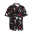 thumbnail image 2 of Balery Colorful Geometry Print Men's Hawaiian Shirts Short Sleeve Beach Shirt Relaxed Fit Vacation Button Down Shirts-, 2 of 9