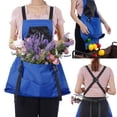 thumbnail image 1 of Gardening Apron with Pockets | Heavy Duty Canvas Large Bottom Release Pocket | Multi-Purpose Fruit Storage & Foraging Bag | Double Stitched | Comfortable Adjustable Strap | Set of 2 | Unisex, 1 of 7