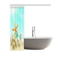 thumbnail image 3 of WOPOP Seashell Starfish Sand Shower Curtain, Tropical Summer Island Beach Polyester Fabric Shower Curtain Bathroom Sets with Hooks 60x72 Inches, 3 of 3