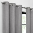 thumbnail image 4 of Eclipse Welwick Magnitech 100% Blackout Curtain, Grommet Window Curtain Panel, Seamless Magnetic Closure, 84 in long x 40 in wide, (1 Panel), Light Grey, 4 of 13
