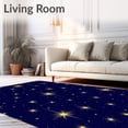 thumbnail image 2 of ODIKA 4'x6' Machine Washable Non-Slip Area Rug, Magical Night Sparkling Celestial Embellishment High Traffic Rug, Blue, 731571, 2 of 7