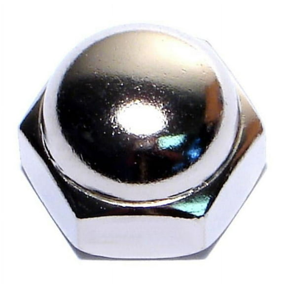 1/2"-13 Nickel Plated Steel Coarse Thread Acorn Cap Nuts CNS-078