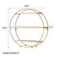 thumbnail image 4 of Joveco Round 3 Tier Wall Mounted Floating Shelf, Decorative Tiered Geometric Circular Shelving for Bathroom, Bedroom, Living Room Decor, 4 of 5