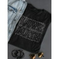 thumbnail image 3 of Love Math Quote Art T-Shirt Women -Image by Shutterstock, Female Small, 3 of 4