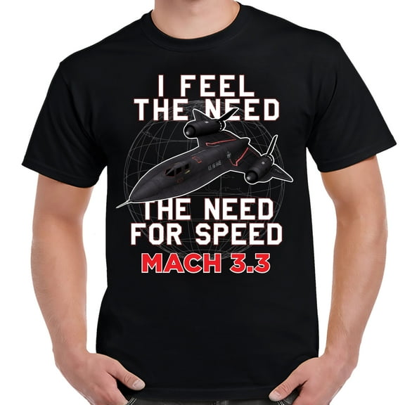 SR-71 Blackbird Need For Speed Adult T-Shirt-6XL