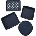 thumbnail image 4 of Wilton Diamond-Infused Non-Stick Navy Blue Toaster Oven Baking Set, 4 of 6