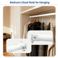 thumbnail image 5 of FENHRTVM Closet Rods for Hanging Clothes,17-54 Inch Adjustable Length Matte White, 5 of 7
