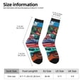 thumbnail image 2 of KLL Tropical Vacation Essentials Print Cool Socks Men's Women's Crew Socks Funny Crazy Novelty Stockings, 2 of 6