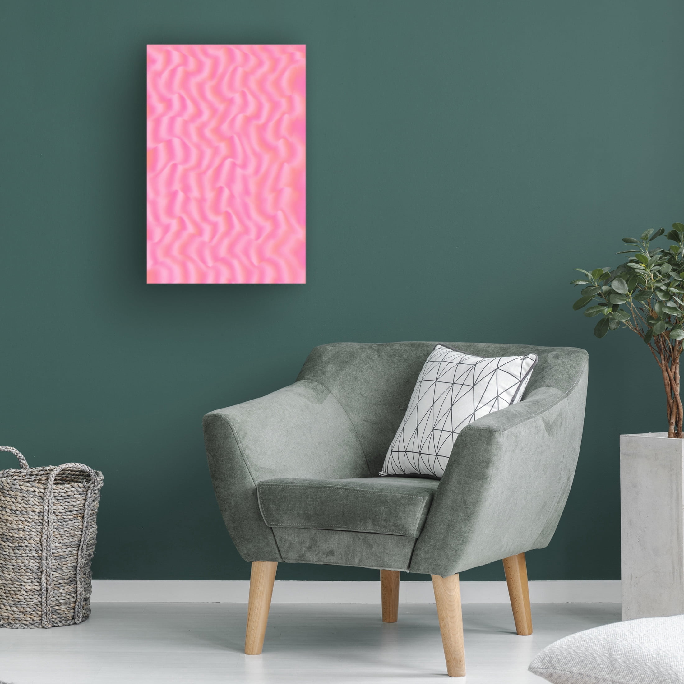 Canvas Wall Art - Treechild 'Pink Silk Pattern' Wall Art for Living Room, Bedroom, or Office D?cor by Trademark Fine Art - 16 x 24 Inches