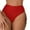 a-167Red39, variant on Womens High Waist Solid Color Smooth Stretch Bikini Bottom V Cut High Rise Basic Swim Brief Summer Swimwear For Outdoor Beach Leisure Swimwear L