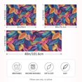 thumbnail image 2 of Yayeee Pillowcase King Size Set of 2 Satin Wrinkle Resistant Envelope Pillow Case, Colorful Art Leaves Pattern, 2 of 8