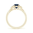 thumbnail image 2 of Angara Natural 1 Ct. Blue Sapphire Solitaire Ring in 14K Yellow Gold for Women (Ring Size: 11.5), 2 of 10
