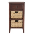 thumbnail image 2 of SAFAVIEH Everly Contemporary Side Table with Drawer and Two Baskets, Cherry, 2 of 4