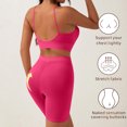 thumbnail image 4 of Diufon Two Piece Workout Sets for Women Spaghetti Straps Sports Bras and High Waist Matching Shorts Gym Yoga Outfits, 4 of 8