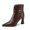 Brown, variant on Ankle Boots Winter Shoes Women Stylish Pointed Toe Leather Ankle Boots with Zipper Detail and Stiletto High Heel for A Retro and Comfortable Fit