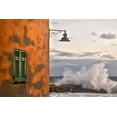 thumbnail image 2 of Bolla, Paolo 24x17 Gold Ornate Wood Framed with Double Matting Museum Art Print Titled - The Wall And The Wave, 2 of 4