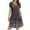 Multicolor Dress for Women _q, variant on GNFQXSS Women's Puff Sleeve Printed Round Neck Midi Dress Pull On Comfortable Outdoor Dating Wear Flowy Ruffled Waist Style Multicolor L
