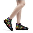 thumbnail image 5 of Autism Acceptance Tie Dye High Top Canvas Shoes Sneakers Black Size 13, 5 of 7