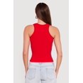 thumbnail image 4 of Women's Seamless Rib Knit Cropped Racerback Tank Top, 4 of 4