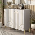 thumbnail image 3 of Furniture of America Taos White Wood Buffet Console Sideboard Cabinet, 3 of 12