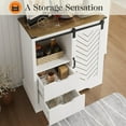 thumbnail image 6 of CozyHom Kitchen Pantry Storage Cabinet With Drawers and Shelves , Wine Bar Buffet Cabinet Liquor Bar Sideboard, White, 6 of 9