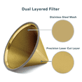 thumbnail image 3 of Paperless Stainless Steel Pour Over Coffee Filter – Reusable and Permanent Coffee Cone Dripper for Ovalware, Chemex, Hario and Other Carafes (Titanium Gold), 3 of 6