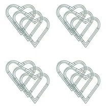 12 Pack Heart Metal Wreath 12 Inch Heart-Shaped Wire Wreath Frame for Home Wedding Valentine's Day DIY Crafts