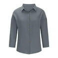 thumbnail image 6 of Timegard Plus Size Tops for Women Button down Shirts Long Sleeve Lapel V Neck Blouse Lightweight Tops, 6 of 6