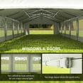 thumbnail image 4 of Outsunny 16' x 32' Large Outdoor Carport Canopy Party Tent with Removable Protective Sidewalls & Versatile Uses, White, 4 of 9