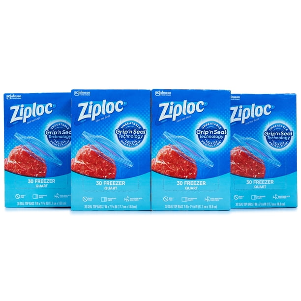 Ziploc Freezer Bags 120 Ct Quart