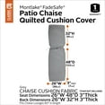 thumbnail image 2 of Classic Accessories Montlake FadeSafe Water-Resistant Patio Chaise Quilted Cushion Cover, 80 x 26 x 3 inch, Grey, 2 of 12