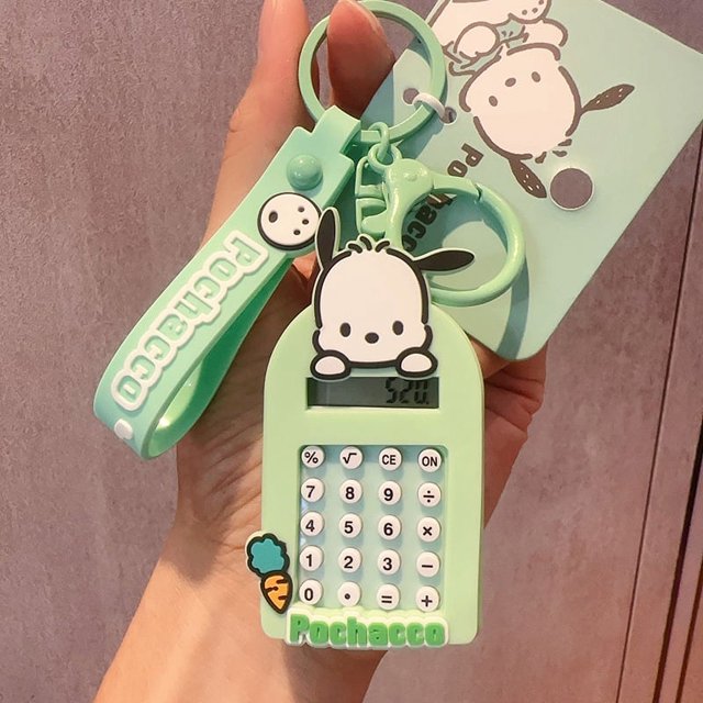 Cartoon Genuine Sanrio HelloKitty Kulomi Projection Camera Pendant Plush Big Ear Dog Keychain Female