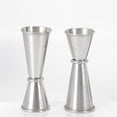 thumbnail image 1 of 2 Pack Japanese Style Double Cocktail Jigger Stainless Steel Measuring Jigger 1 & 2 oz with 2 Engraving Measures (OZ & ML) Jigger for Bartender, 1 of 5