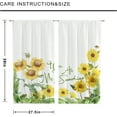 thumbnail image 4 of Sunflower Garden Window Kitchen Curtain Short Velvet Summer Inspired Design Agriculture, Window Drapes 2 Panel Set for Kitchen Cafe Decor,55" X 39" (2 Panels 27.5 x 39 Inch), Yellow Green, 4 of 5