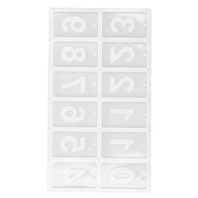 Molde de silicona suave, flexible, estilo de número de mes en inglés, reutilizable, duradero, fácil desmoldar, molde de bricolaje, molde de listado digital 60-739