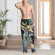 thumbnail image 2 of Balery Colorful Stained Glass Deer Pantalones de pijama para hombre, pijama ultraligero, pantalón de descanso-Large, 2 of 6