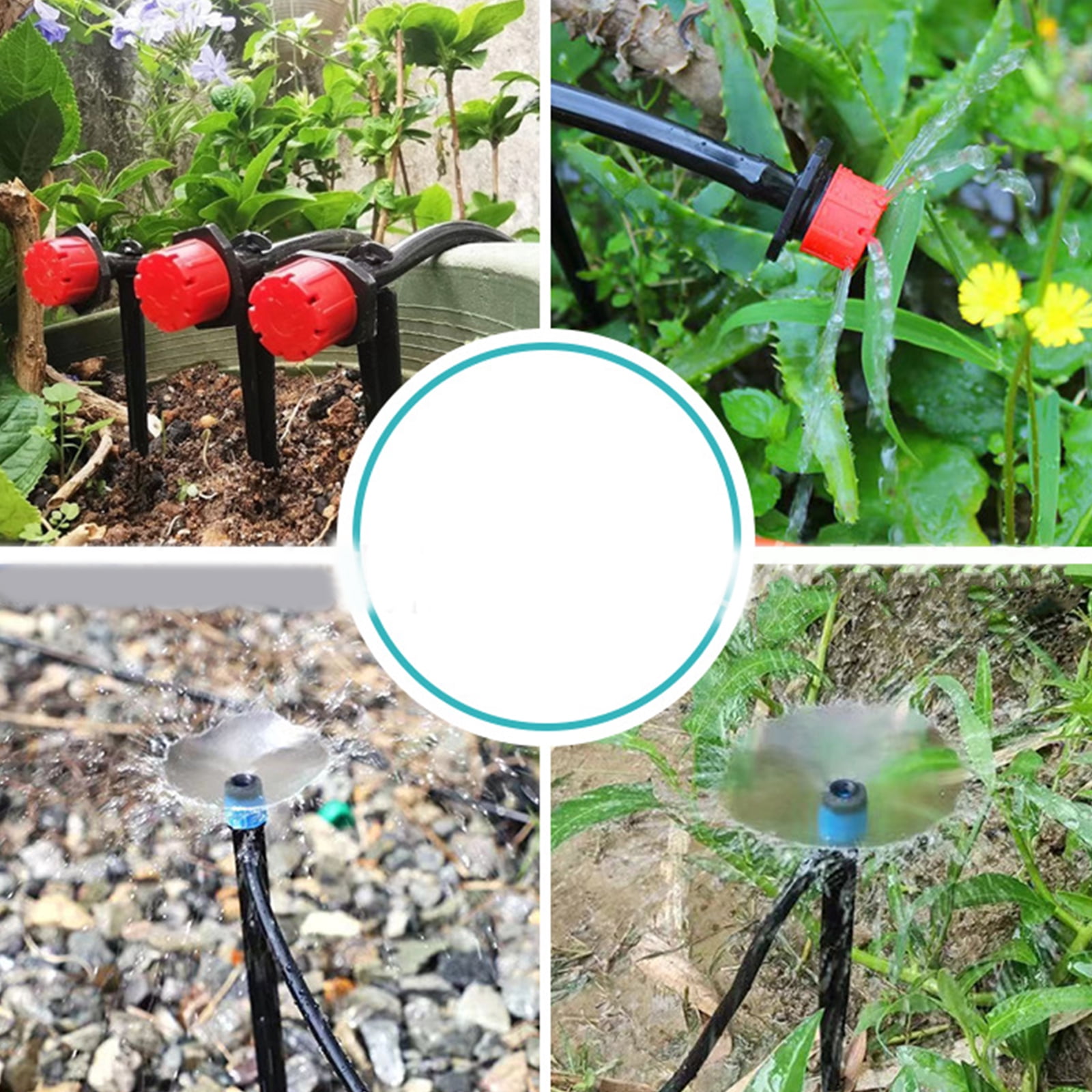 40M Drip Irrigation Systems Set 20 Adjustable Sprinklers Water Saving Gardening Greenhouse Watering Equipment With Pipes