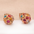 thumbnail image 3 of Airokiy Multicolor Stud Ball Stud Earrings for Women Colorfast Rose Gold Earrings Hypoallergenic Jewelry, 3 of 5