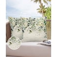 thumbnail image 6 of Pack of 2 Outdoor Pillow Covers, Eucalyptus Leaf Vintage Sage Green Leaves Waterproof Square Throw Pillowcase Cushion Decorative Pillow Covers for Couch Patio Tent, 24x24 in, 6 of 6