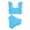 Sky Blue, variant on lnmuld Girls 2 Piece Square Neck Ruffle Trim Solid Color Swimsuit Color:Black,Size:7-8 Years
