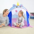 thumbnail image 6 of Bestway: AdventureChasers Unicorn Pop-Up Play Tent - Blue & Pink - Magical Character Club House Hideout Center, Rest Area, Carry Bag, Toddlers Kids 2+, 6 of 7