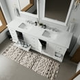 thumbnail image 4 of Tybee 84 in W x 22 in D White Double Bath Vanity and Carrara Marble Top, 4 of 10