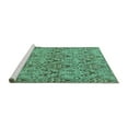thumbnail image 2 of Ahgly Company Machine Washable Indoor Rectangle Abstract Turquoise Blue Modern Area Rugs, 2' x 3', 2 of 4