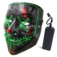 thumbnail image 2 of Tagital Halloween Mask LED Light Up Funny Masks The Purge Movie Scary Festival Costume, 2 of 3